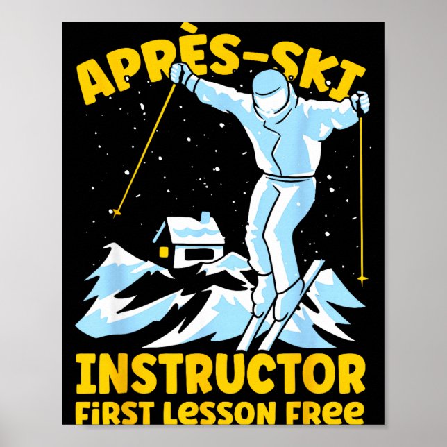 Affiche moniteur de ski Apres ski moniteur de ski Apres (Devant)