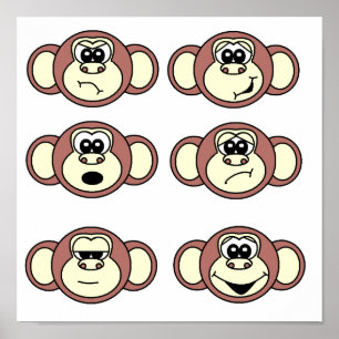 Affiche Monkey Faces