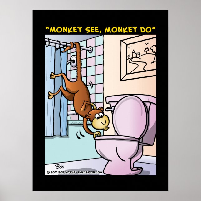 Affiche "Monkey See, Monkey Do" (Devant)