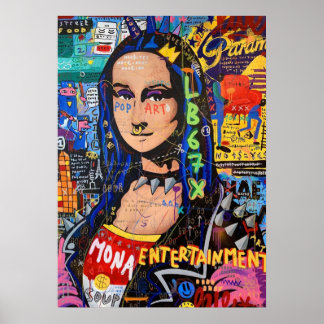 Affiche monna lisa, leonard de vinci, art classique, renai