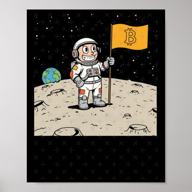 Affiche Monnaie Numérique Bitcoin Et Technologie Blockchai (Devant)