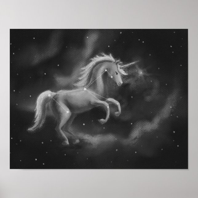 Affiche Monoceros La Constellation Unicorne (Devant)