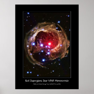 Affiche Monocerotis étoile rouge Supergéant V838