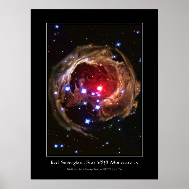 Affiche Monocerotis étoile rouge Supergéant V838 (Devant)