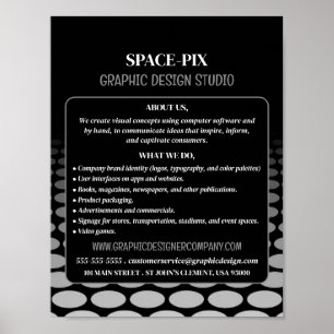 Affiche Monochrome Graphic, Graphic Designer publicité