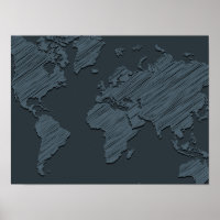Monochrome gris minimaliste carte du monde