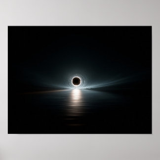 Affiche Monochrome Illustration of Solitary Man on Bench w