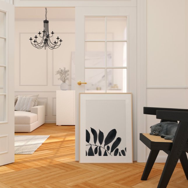 Affiche Monochrome japandy scandinave imprimé simple (Monochromatic japandy print)