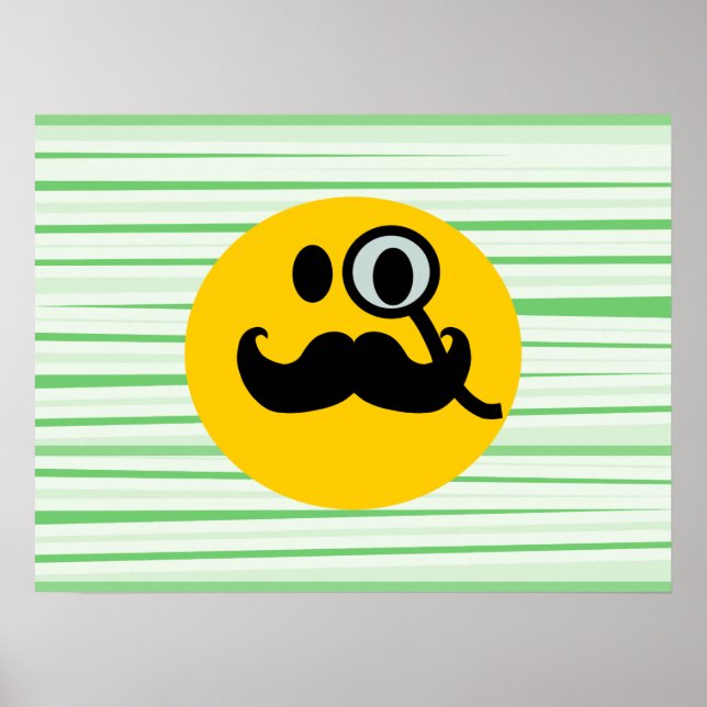 Affiche Monocle moustache (Devant)