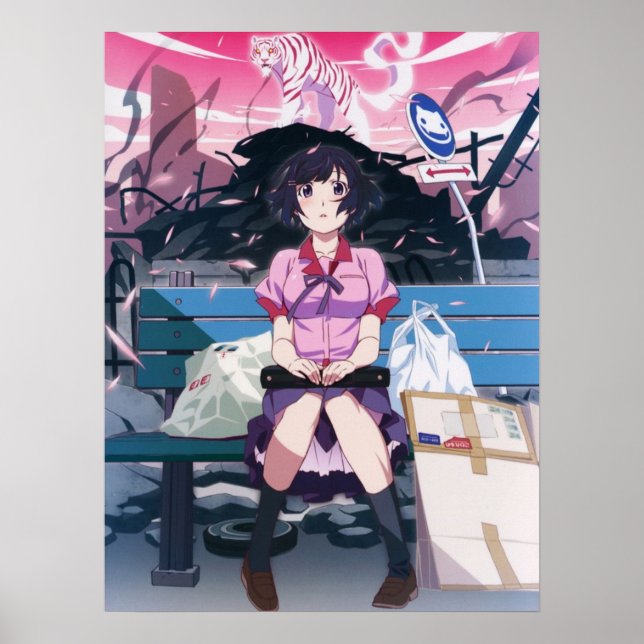 Affiche Monogatari série Hanekawa Tsubasa (Devant)