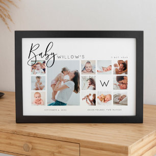 Affiche Monogramme de la première année de garde de photos