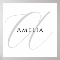 Monogramme de lettre initiale de calligraphie de n