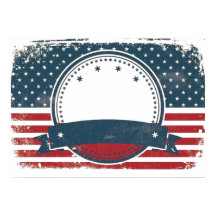 Monogramme du drapeau américain rétro personnalisé