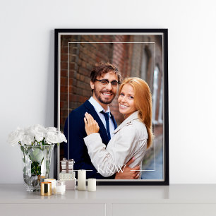 Affiche Monogramme encadré moderne