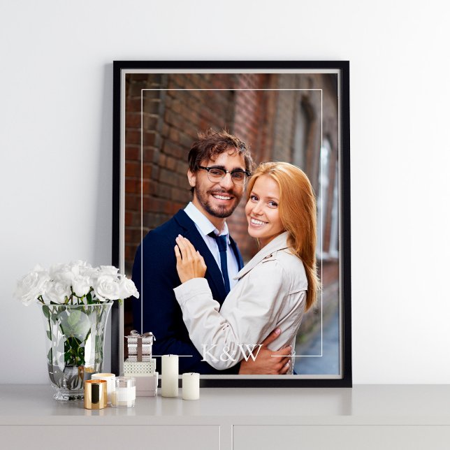 Affiche Monogramme encadré moderne (Créateur téléchargé)