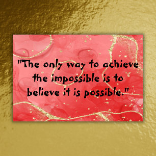 Affiche Monogramme inspirant : Noir sur rouge  