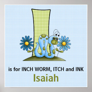 Affiche Monogramme Lettre I Baby Room