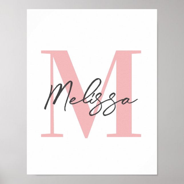 Affiche Monogramme original moderne sur mesure (Devant)