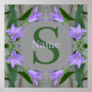 Affiche Monogramme personnalisé avec vos fleurs de lys ini