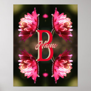 Affiche Monogramme personnalisé avec votre initiale et nom