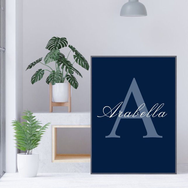 Affiche  Monogramme personnalisé Nom  (Créateur téléchargé)