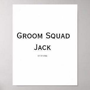 Affiche monogramme simple personnalisé ajouter votre nom m