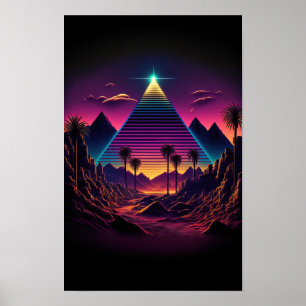 Affiche Monolithe lumineux : Pyramide Rétroonde