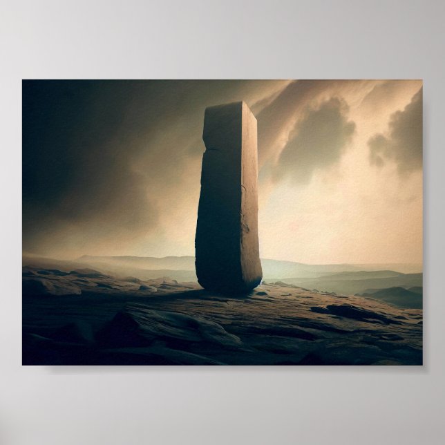 Affiche Monolithe sur Desert Planet (Devant)