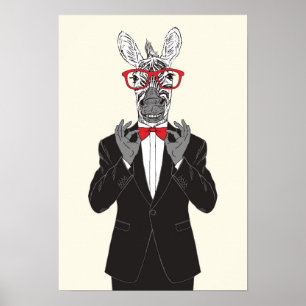 Affiche Monsieur de zèbre