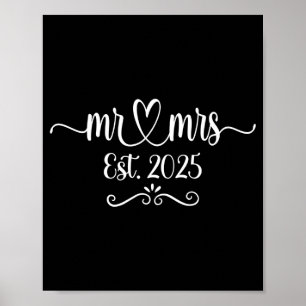 Affiche Monsieur M et Mme sont mariés en 2025 marié mari &