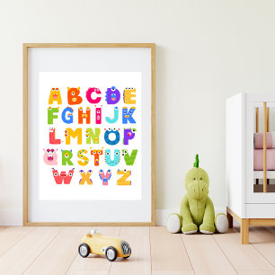 Affiche Monster Alphabet ABC