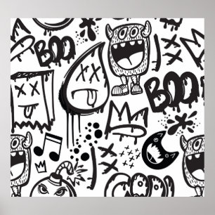 Affiche Monster Boys : Motif à main