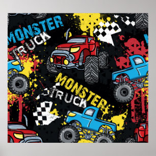 Affiche Monster Car : Abstrait Motif enfant