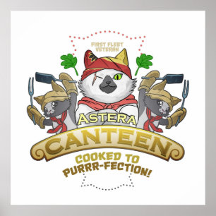 Affiche Monster Hunter Palico Cat Meowscular Chef