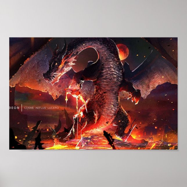 Affiche Monster Hunter World Fire Dragon (Devant)