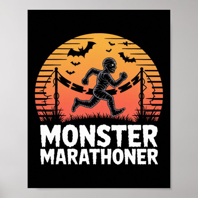 Affiche Monster Marathoner Halloween Mummy Runner (Devant)