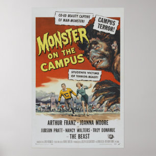 Affiche Monster sur le Campus Classic film d'horreur