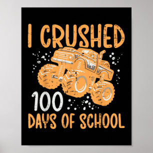 Affiche Monster Truck 100 Jours École 100e Jour Garçons En