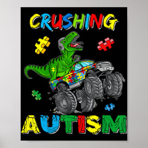 Affiche Monster Truck Crushing Austim Sensibilisation sur