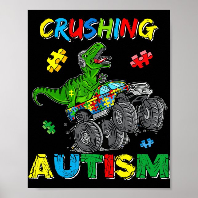 Affiche Monster Truck Crushing Austim Sensibilisation sur  (Devant)