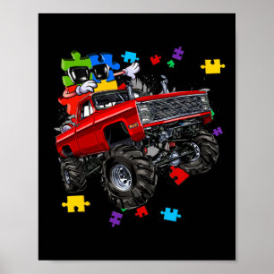 Affiche Monster Truck Sensibilisation sur l'autisme Puzzle