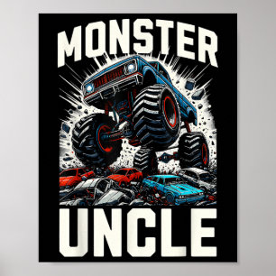 Affiche Monster Truck Uncle Vintage Monster Truck Lovers M
