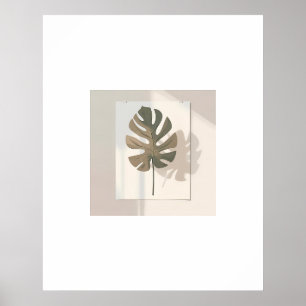 Affiche Monstera minimaliste Mur Art - Tropical Leaf Poste