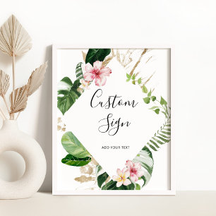 Affiche Monstère tropicale florale Custom