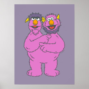 Affiche Monstre à deux têtes de Sesame Street
