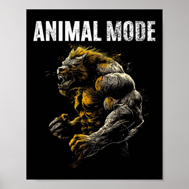 Affiche Monstre De Construction De Bodybuilding (Devant)