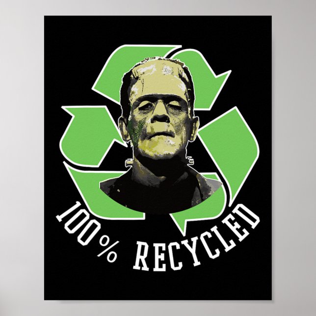 Affiche Monstre de Frankenstein - 100% Recyclé S Funny Hal (Devant)