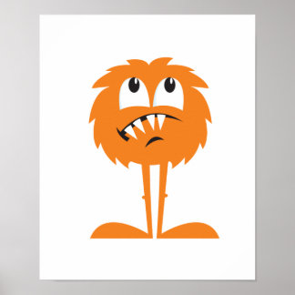 Affiche monstre de fureur orange