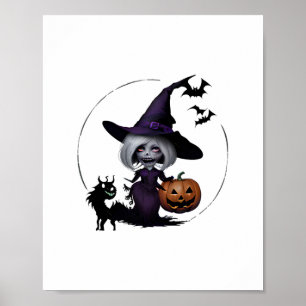 Affiche Monstre En Sticker Halloween