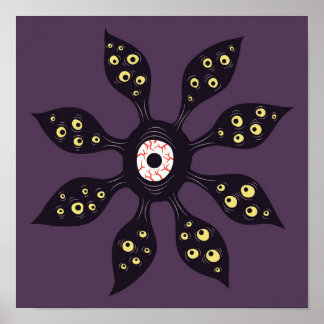 Affiche Monstre Evil Eye Déplaisant étrange art gothique